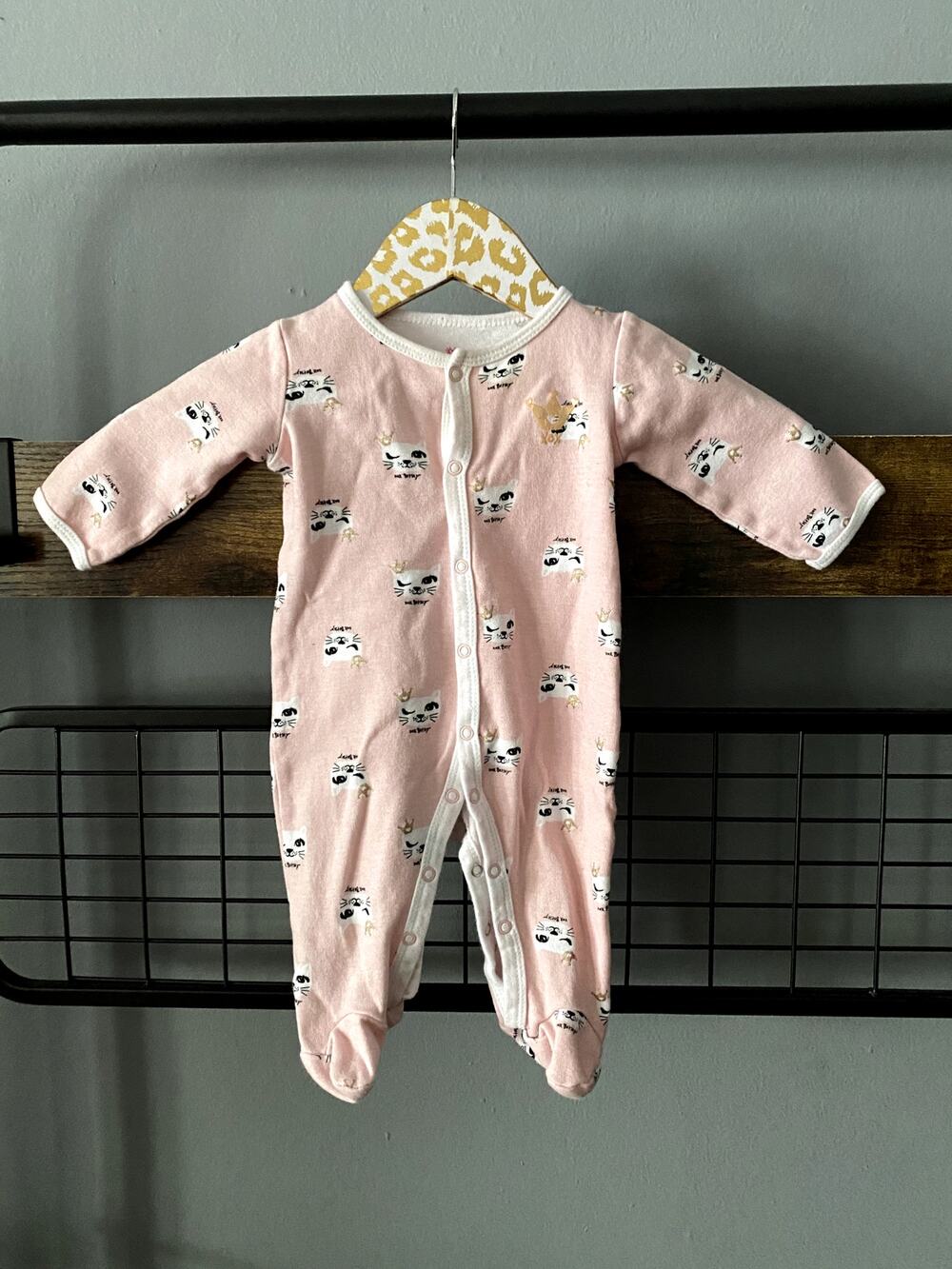 Betsey Johnson Cat with Crown Infant Sleeper | 9 Mo